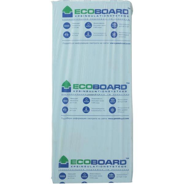 Экструзионный пенополистирол Ecoboard 1200x500x5 мм 10 шт.